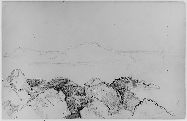 Daniel Huntington, Study of Bay and Shore (from Sketchbook)