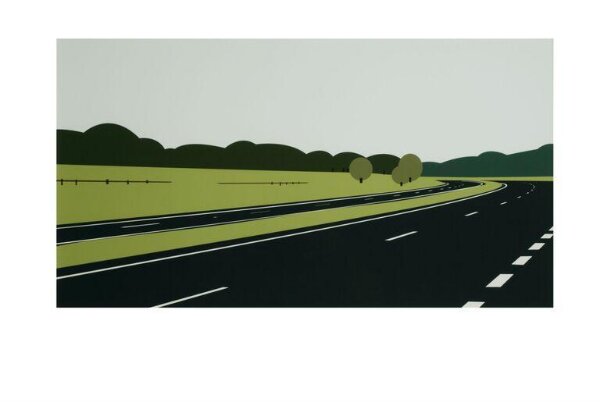Opie, Julian, I dreamt I was driving my car (motorway corner)