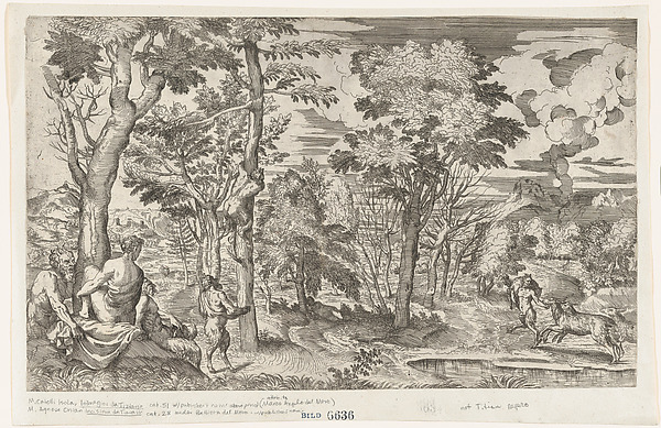 Anonymous, Satyrs in a Landscape (after Titian)