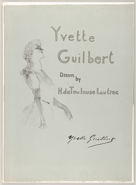Henri de Toulouse-Lautrec, Cover - Yvette Guilbert