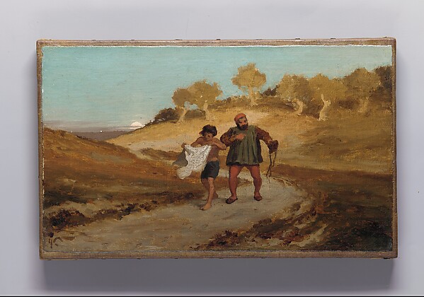 Elihu Vedder, The Fable of the Miller, His Son, and the Donkey No. 8