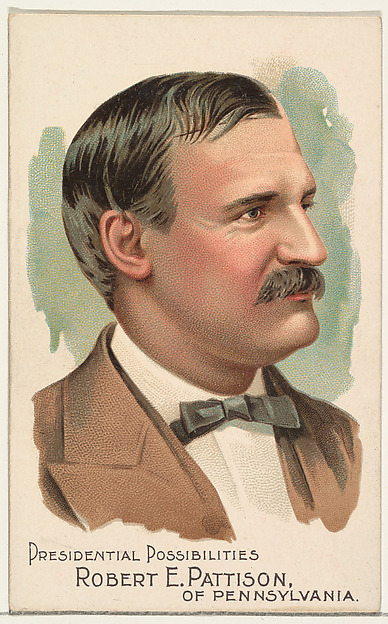 W. Duke, Sons & Co., Robert E. Pattison of Pennsylvania, from the Presidential Possibilities series (N124) issued by Duke Sons & Co. to promote Honest Long Cut Tobacco