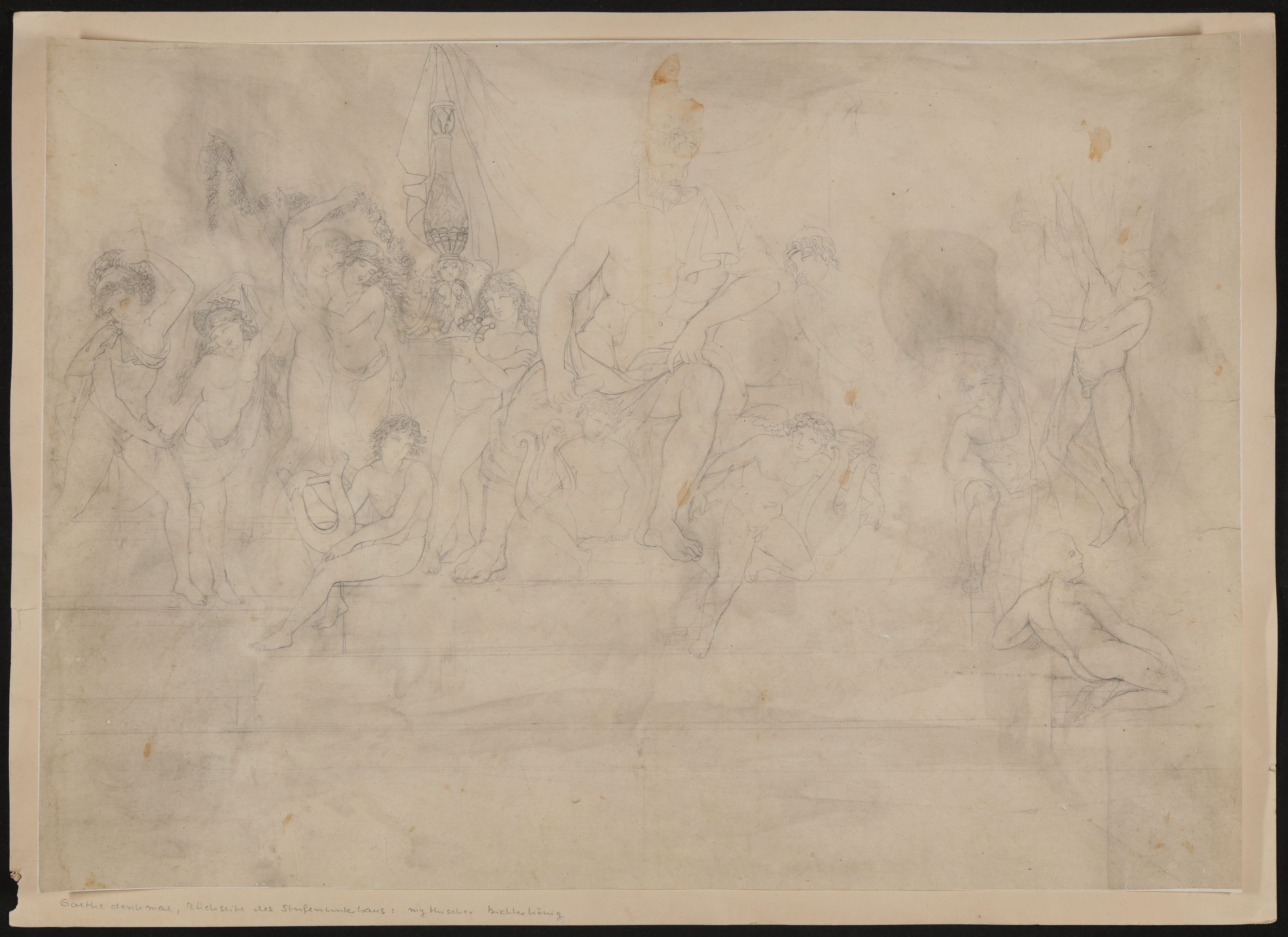 Bettine von Arnim, Mythischer Dichterkönig [Studie zum "Octoberfest" bzw. zum Goethe-Denkmal]