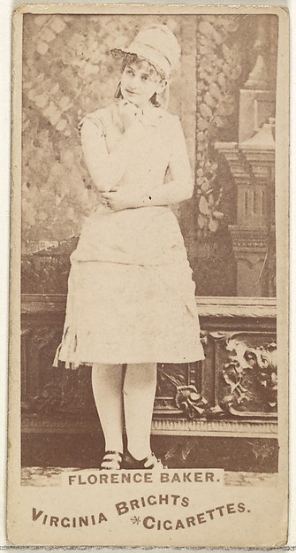 Allen & Ginter, Florence Baker, from the Actors and Actresses series (N45, Type 1) for Virginia Brights Cigarettes