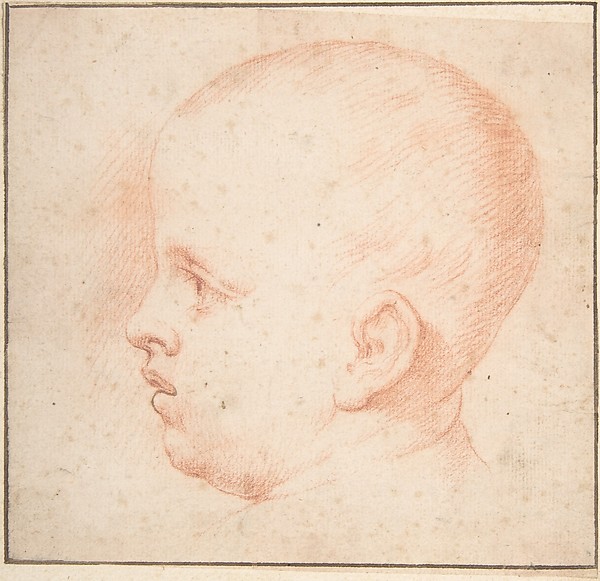 Anonymous, French, 18th century, Child's Head