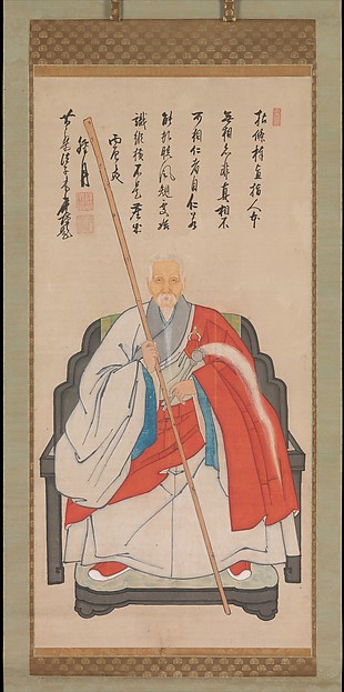 unidentified artist, Portrait of Yinyuan Longqi (Ingen Ryūki)