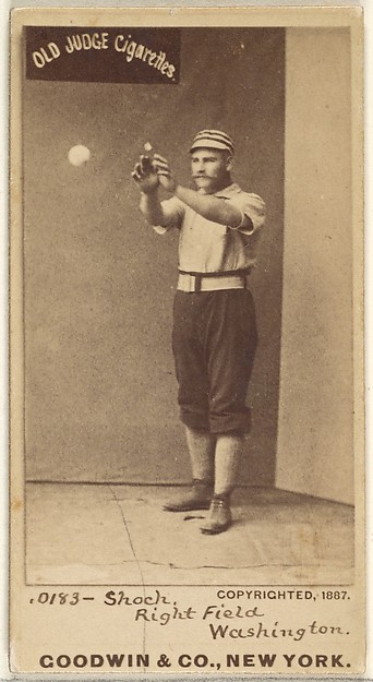 Goodwin & Company, George Quintus Shoch, Right Field, Washington Nationals, from the Old Judge series (N172) for Old Judge Cigarettes