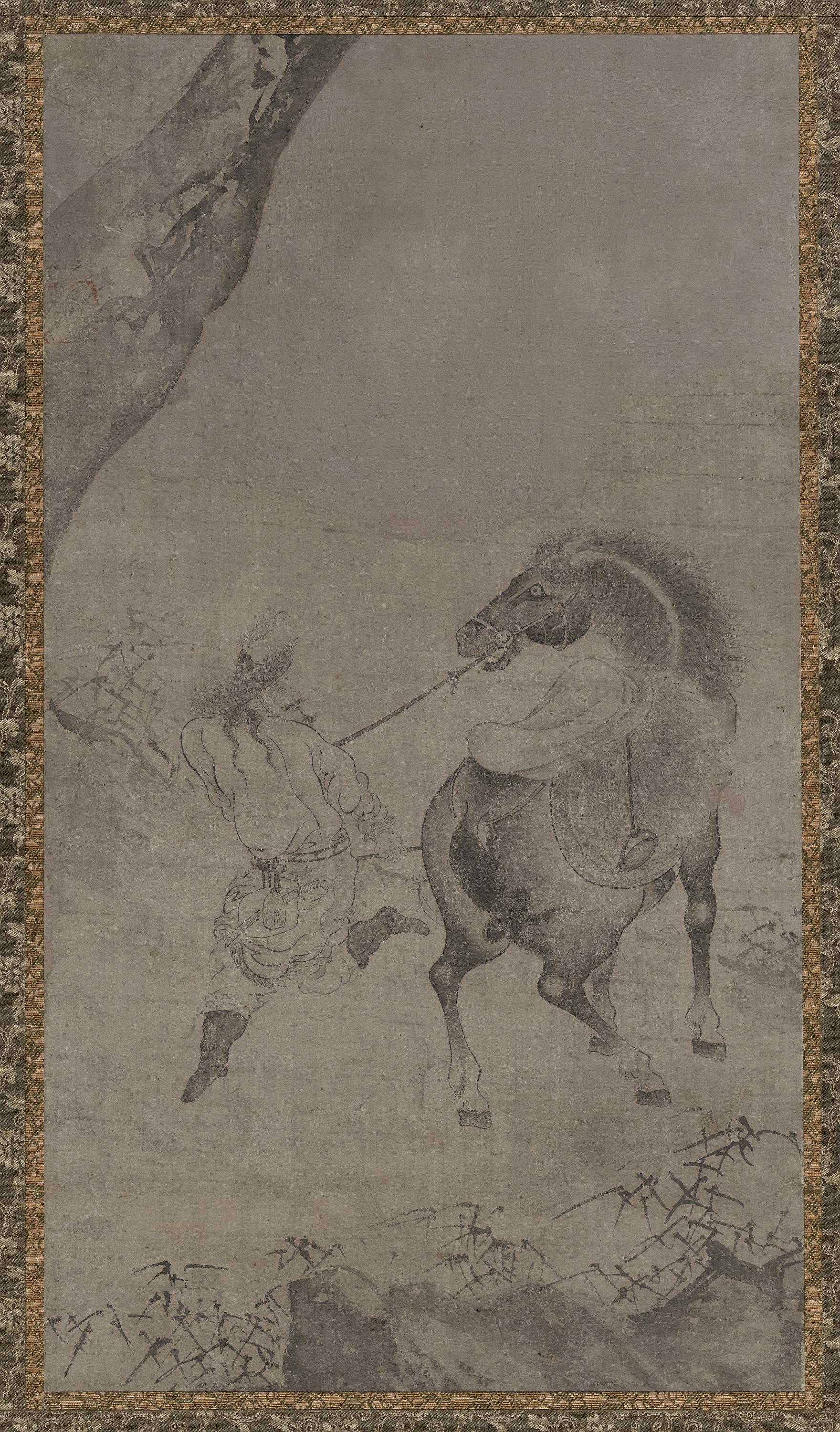 Formerly attributed to Li Gonglin, A horse and rider