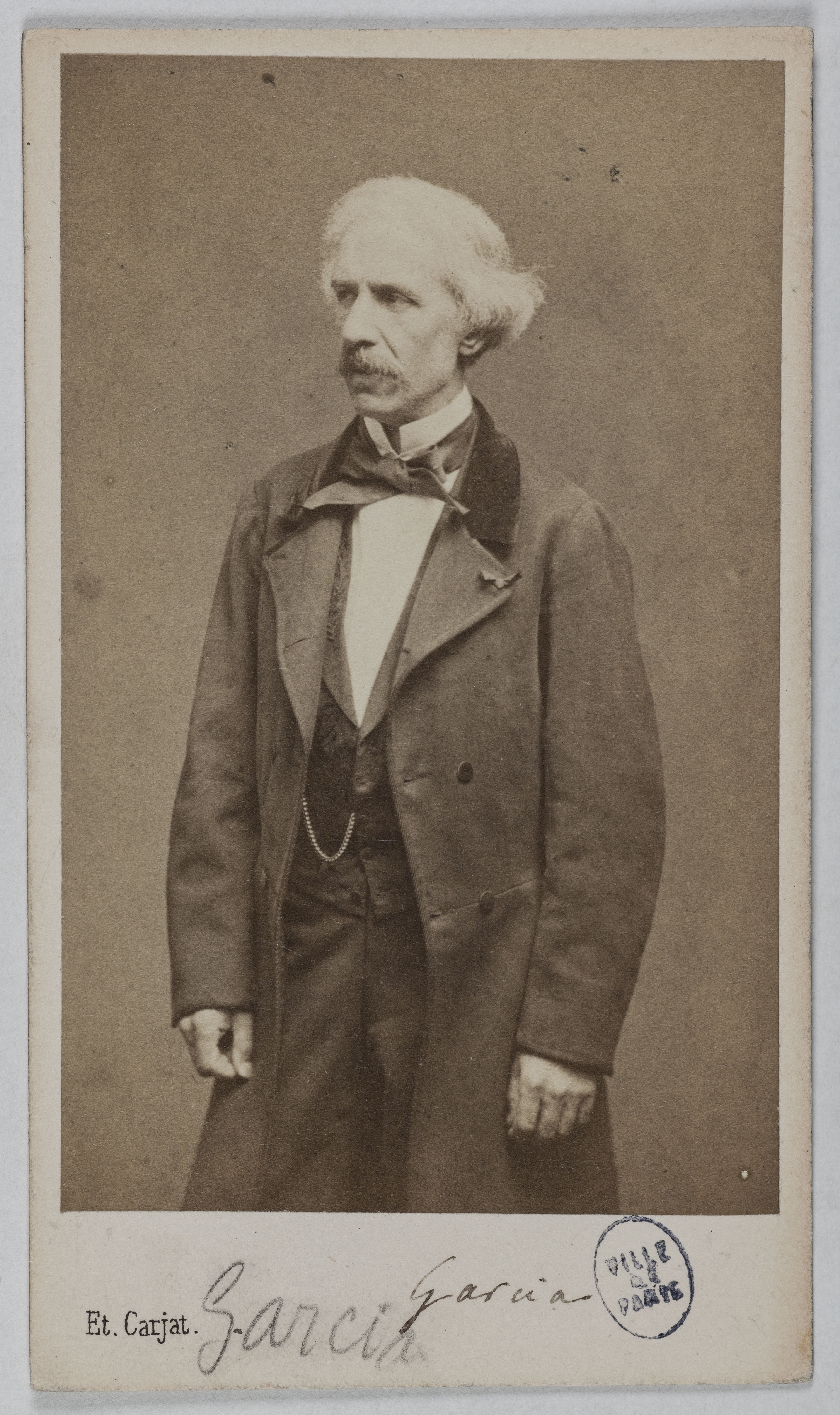 Carjat & Cie, Portrait de Manuel Garcia (1805-1906), (professeur de chant)