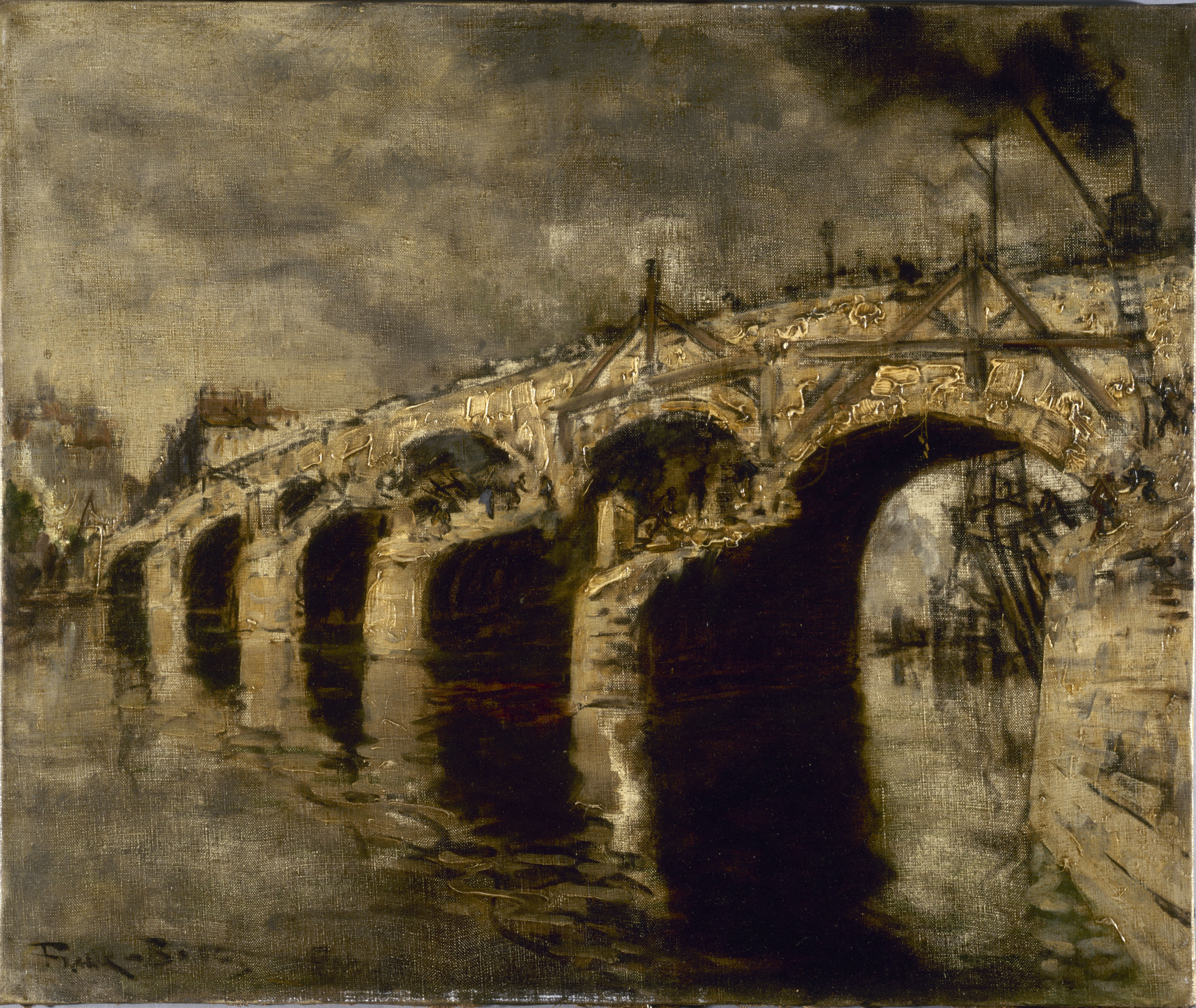 Frank-Myers Boggs, La démolition de l'ancien pont de la Tournelle