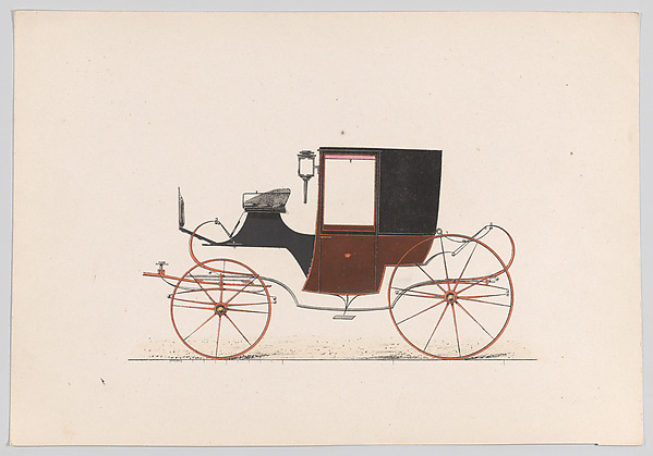 Anonymous, French, 19th century, Design for Brougham/D'Orsay
