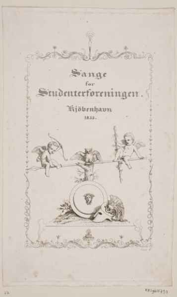 Constantin Hansen, Titelblad til sange for Studenterforeningen