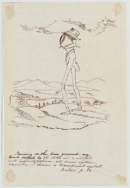 Christopher Pearse Cranch, Standing on the Base Ground... I Become a Transparent Eyeball (Illustration for Ralph Waldo Emerson's "Nature")