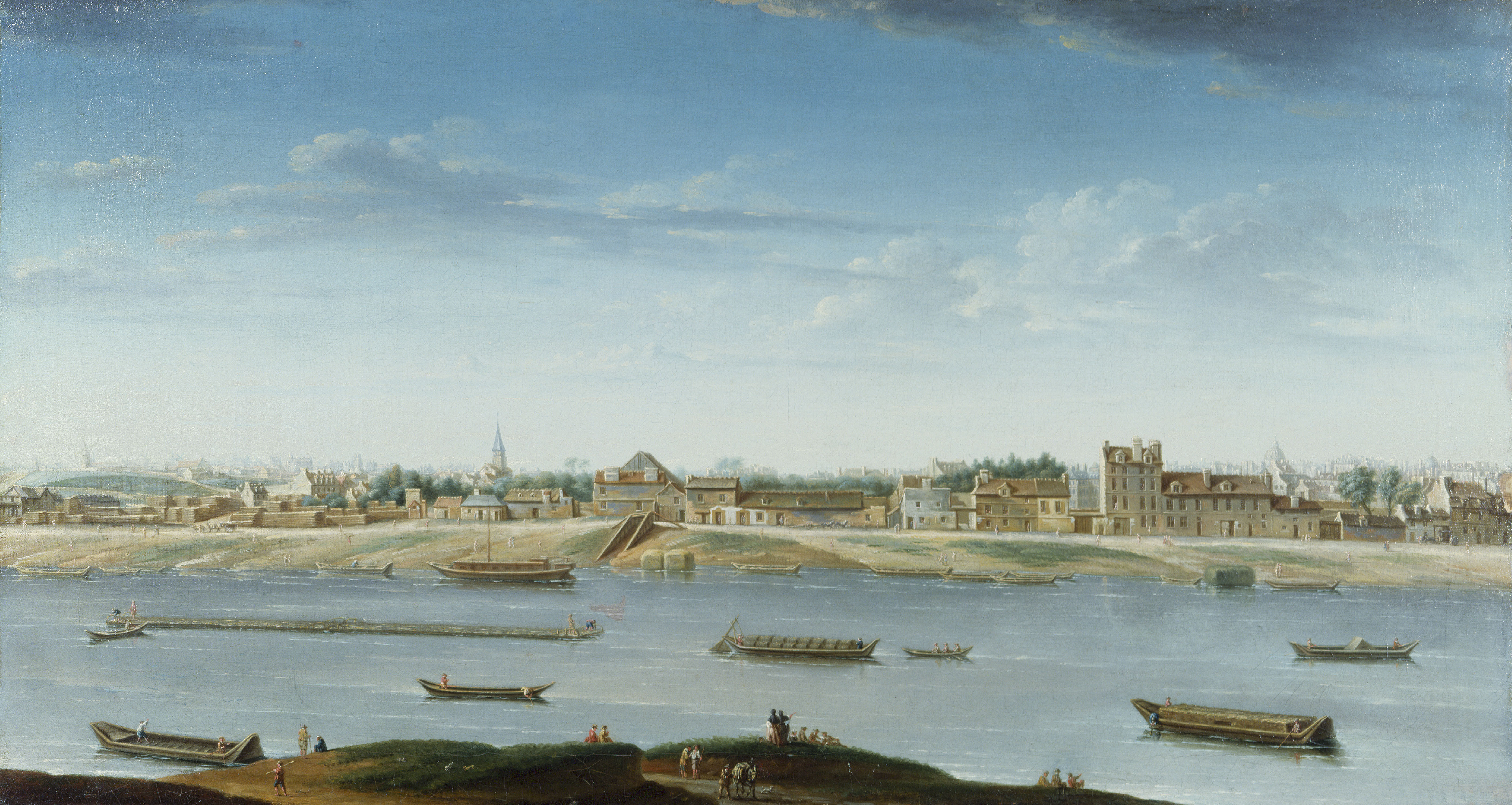 Nicolas Jean-Baptiste Raguenet, Le Port Saint-Bernard, vu de l'Arsenal
