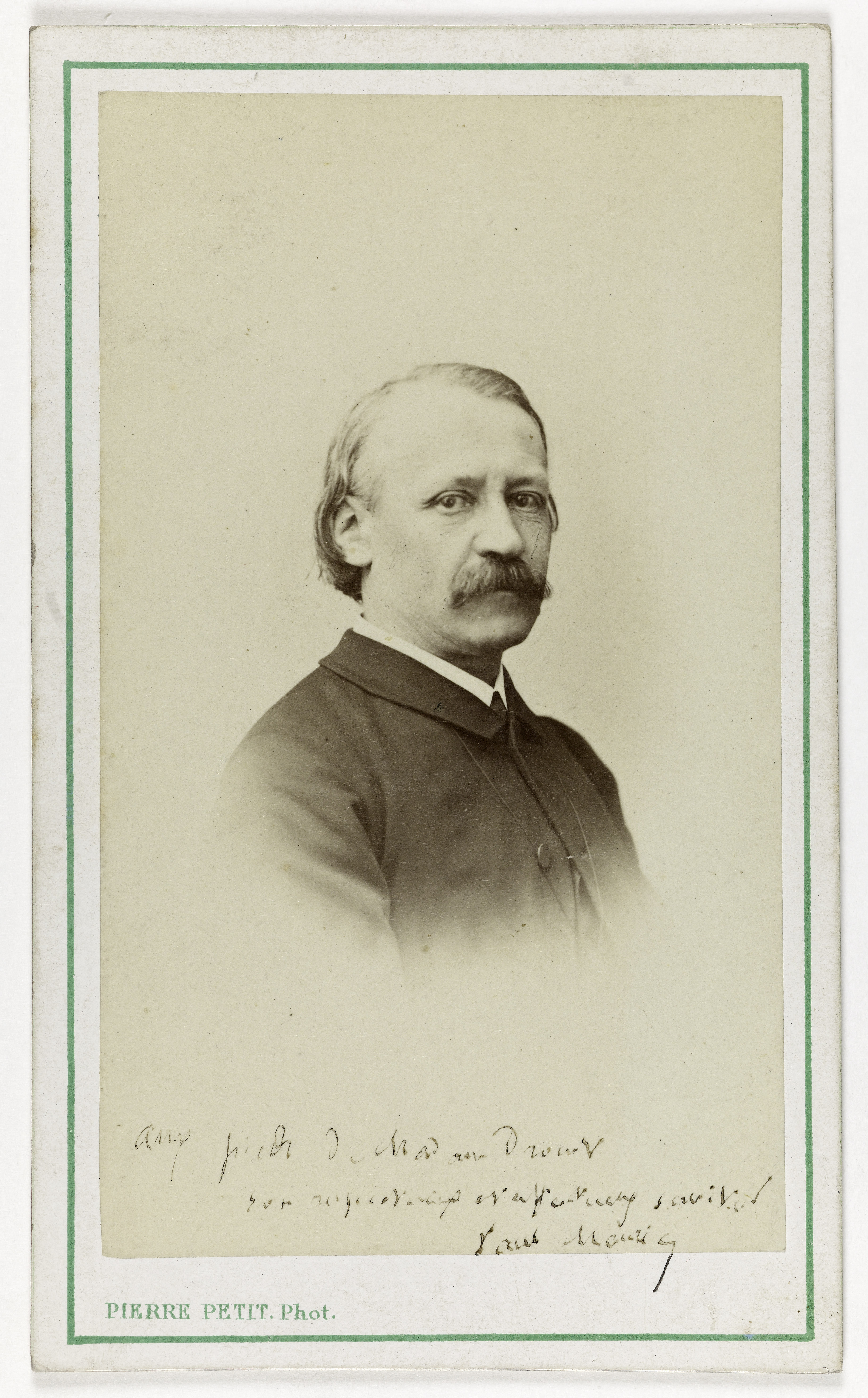 Pierre Petit, Portrait de Paul Meurice (1820-1905), journaliste et auteur dramatique.