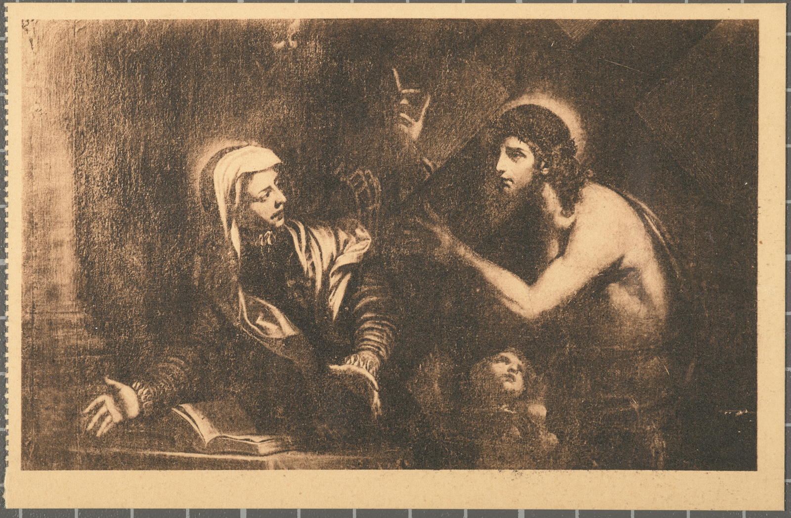 Desconegut, S. CATERINA - GENOVA Jesús aparece á S. Catherine (Sacristia de la Iglesia)