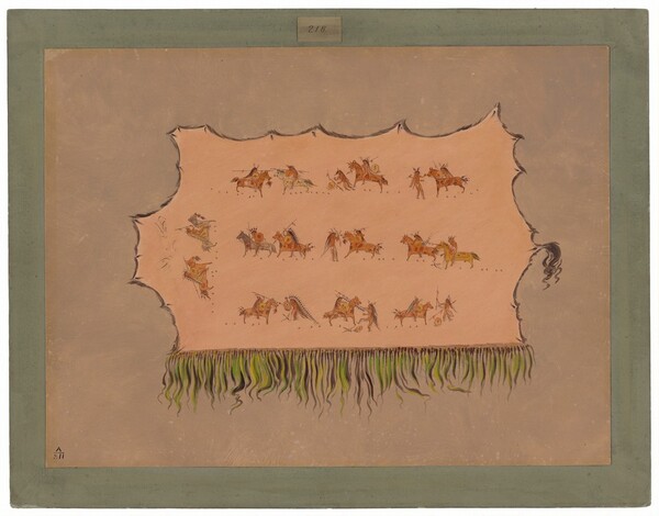 George Catlin, Facsimile of Chief Four Men's Robe - Mandan