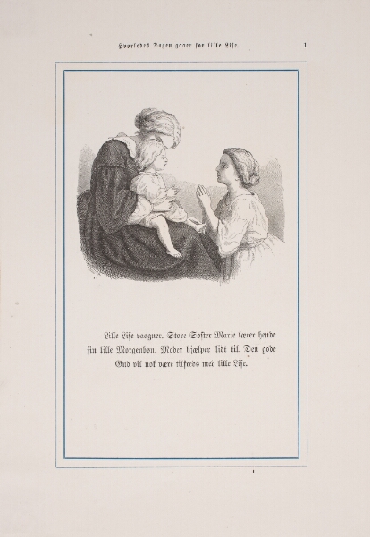 Lorenz Frølich, Illustration til "Hvorledes Dagen gaaer for Lille Lise"