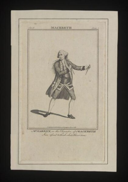 unknown, Mr. Garrick in the character of Mackbeth