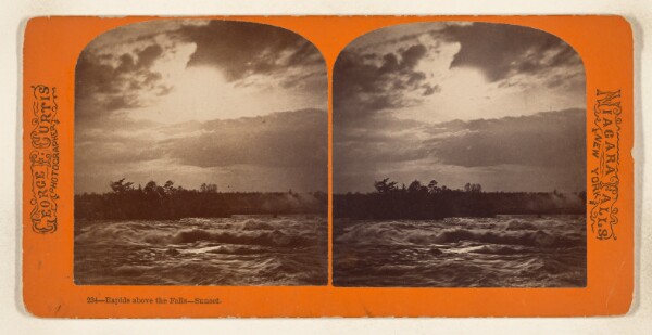 George E. Curtis, Rapids above the Falls - Sunset. [Niagara Falls, New York]