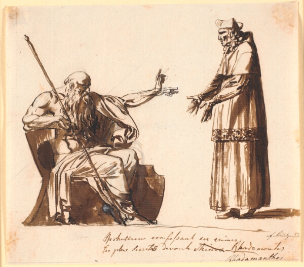 Nicolai Abildgaard, Richelieu foran Rhadamanthos