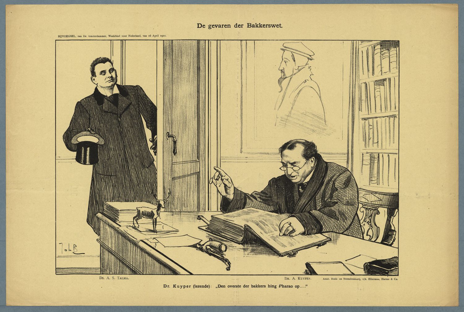 Braakensiek, Johan,draughtsman., De gevaren der bakkerswet