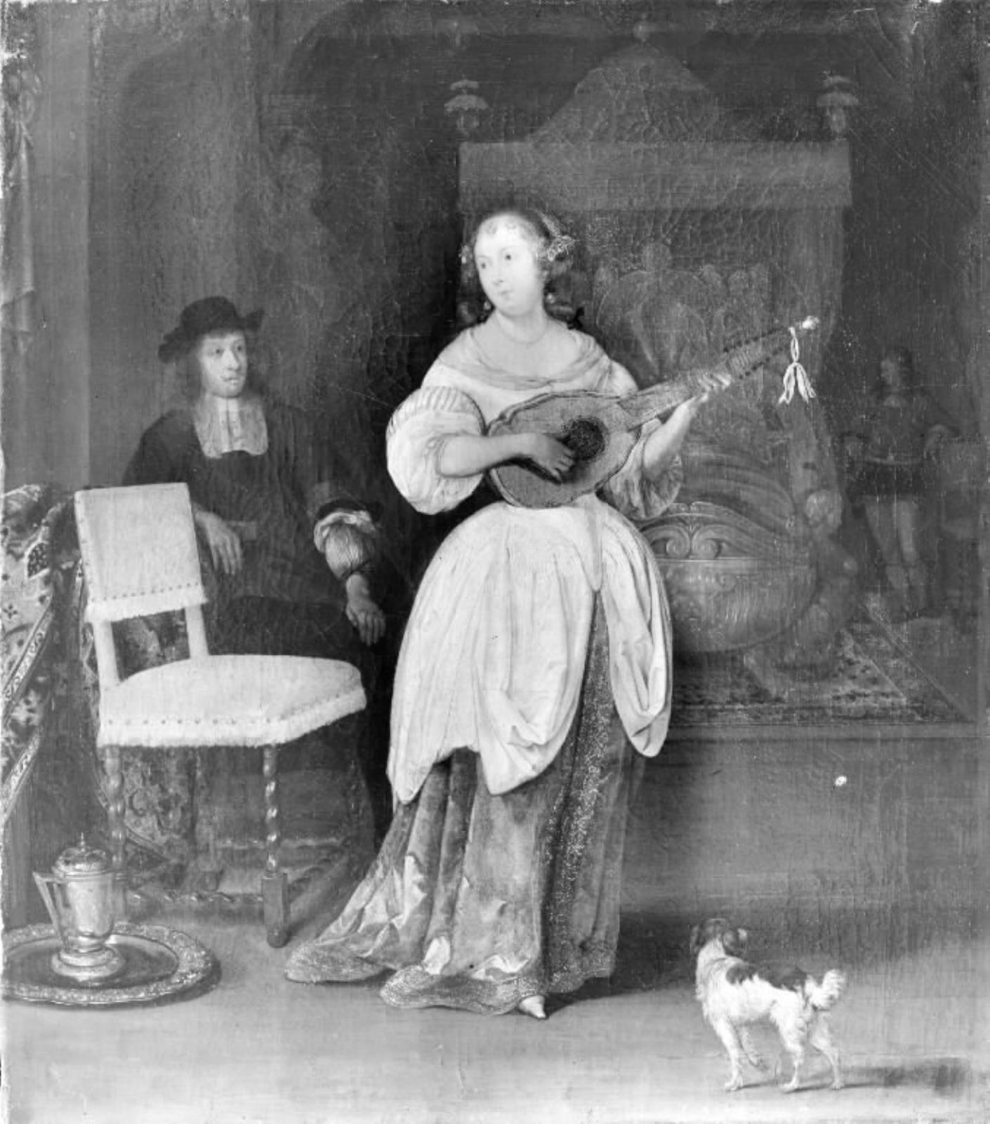 Eglon van der Neer, Mandolinspillende dame
