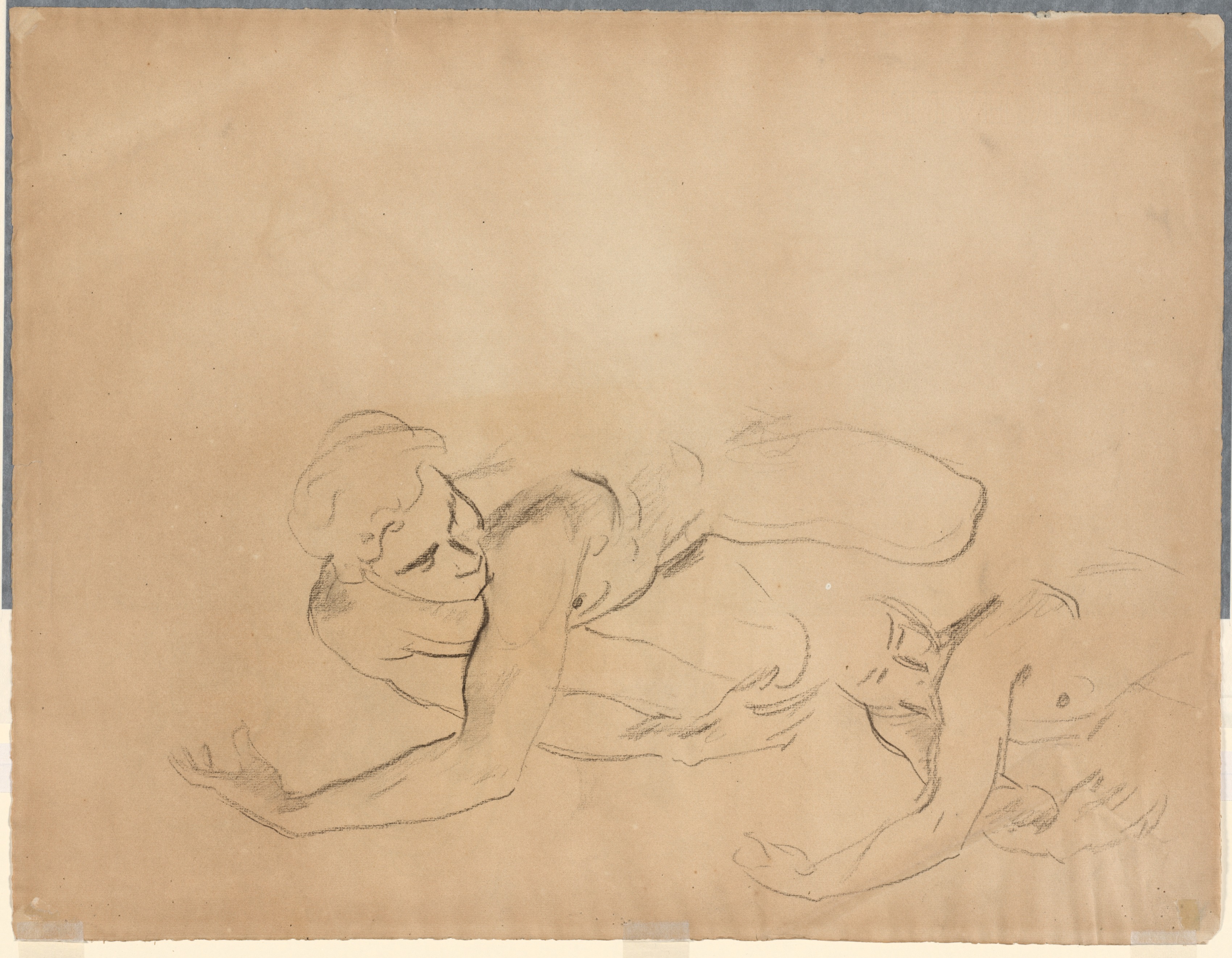 John Singer Sargent, Studies of a Male Nude (verso)