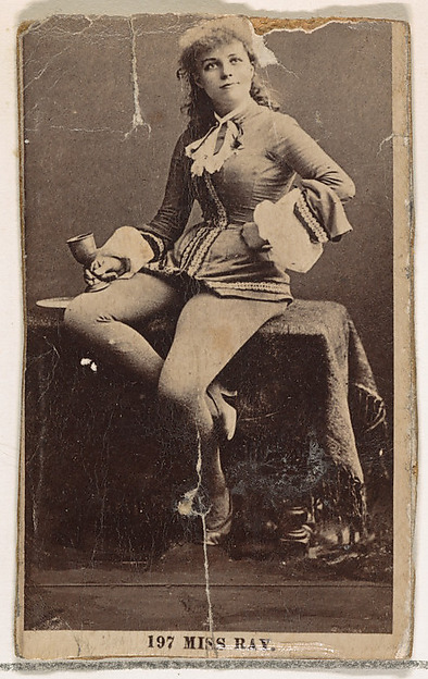 W. Duke, Sons & Co., Card Number 197, Miss Ray, from the Actors and Actresses series (N145-2) issued by Duke Sons & Co. to promote Cross Cut Cigarettes