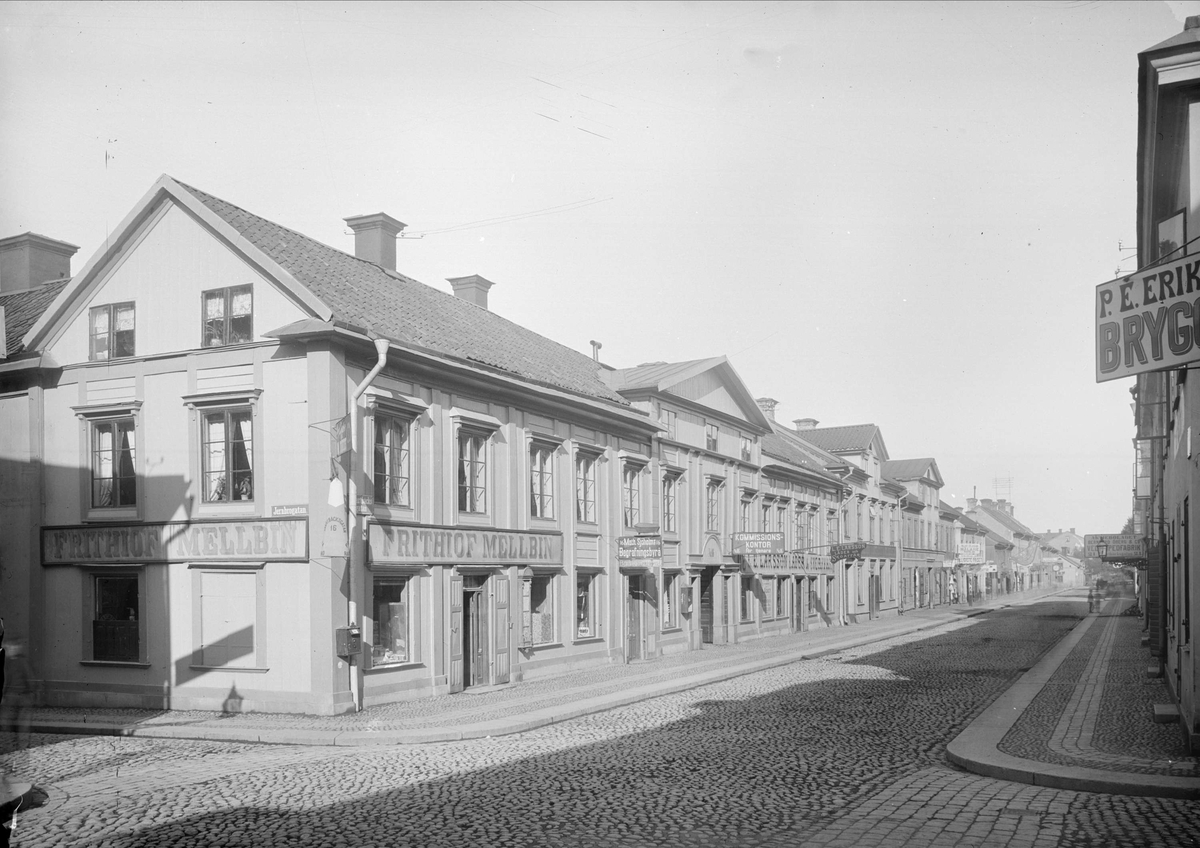 Alfred Dahlgren, Svartbäcksgatan mot norr från S:t Olofsgatan, Dragarbrunn, Uppsala 1901- 1902