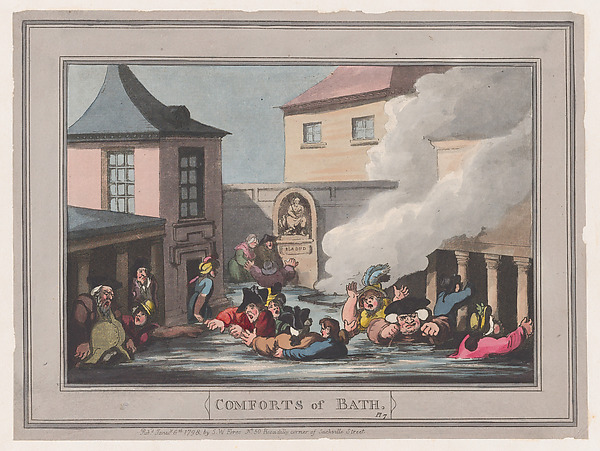 Thomas Rowlandson, Comforts of Bath, Plate 7