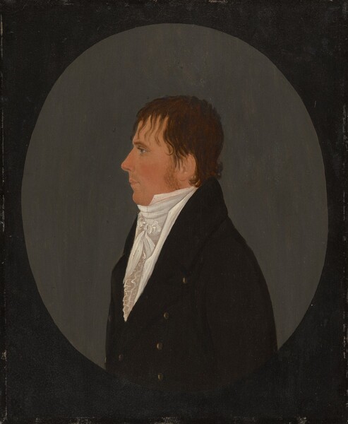 American 19th Century, Profile Portrait of a Young Man