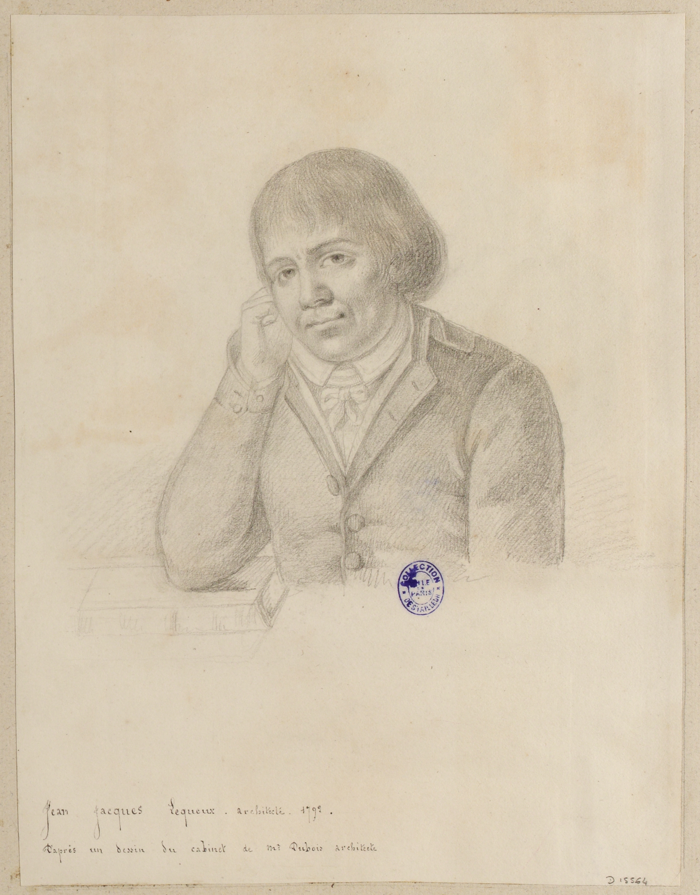 Anonyme, Portrait de l'architecte Jean-Jacques Lequeux, 1792 (le père)
