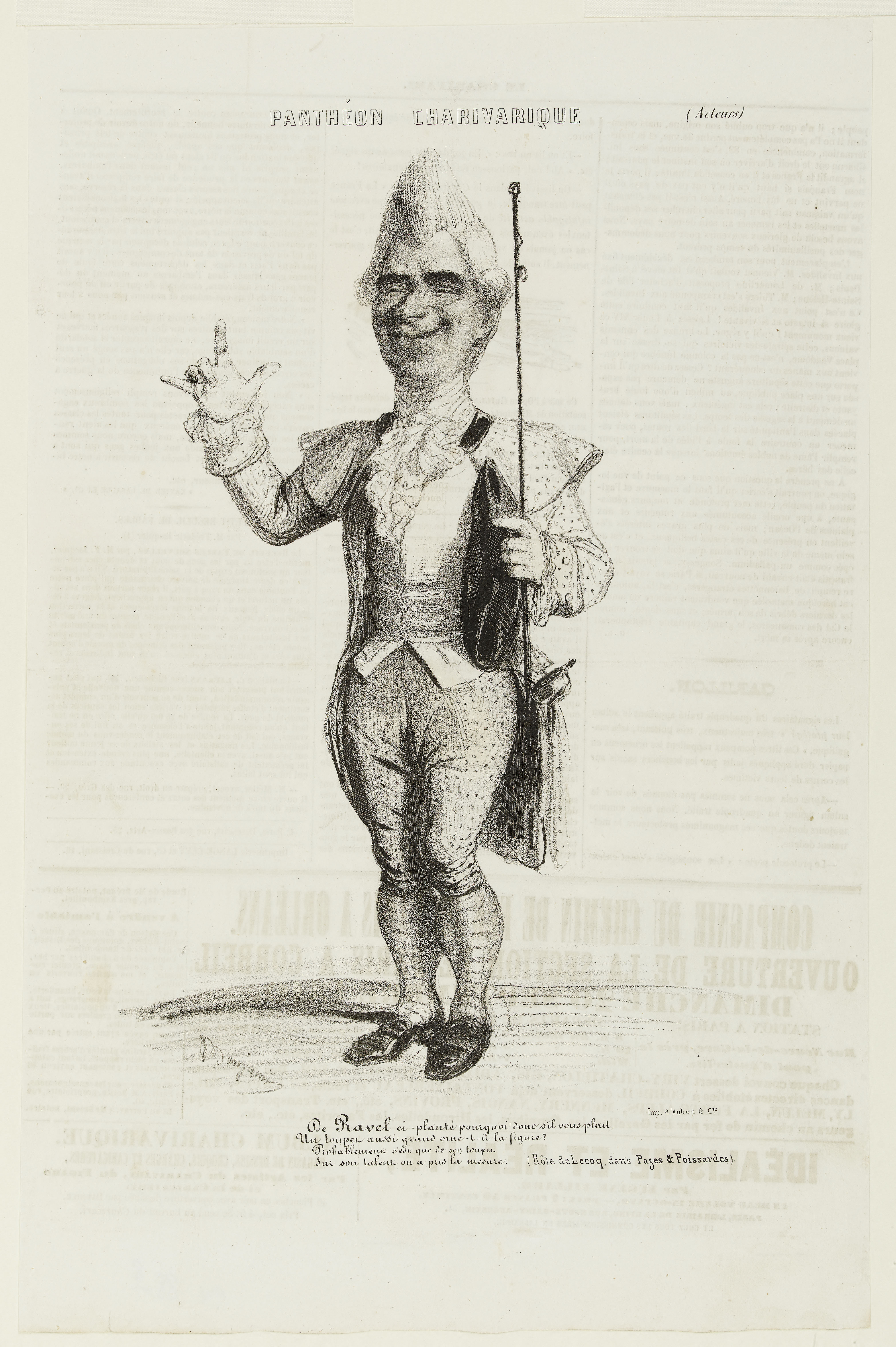 Benjamin, Portrait-charge de Pierre Ravel