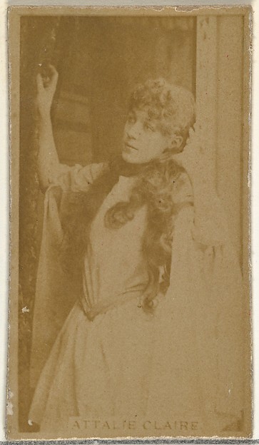 W. Duke, Sons & Co., Attalie Claire, from the Actors and Actresses series (N145-8) issued by Duke Sons & Co. to promote Duke Cigarettes
