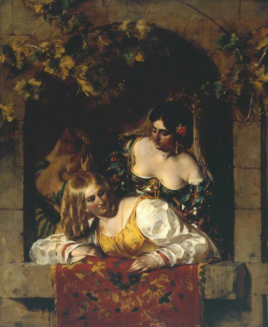 William Etty, Window in Venice, during a Festa