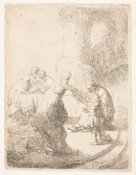 Rembrandt van Rijn, Kristus blandt de skriftkloge. Lille plade