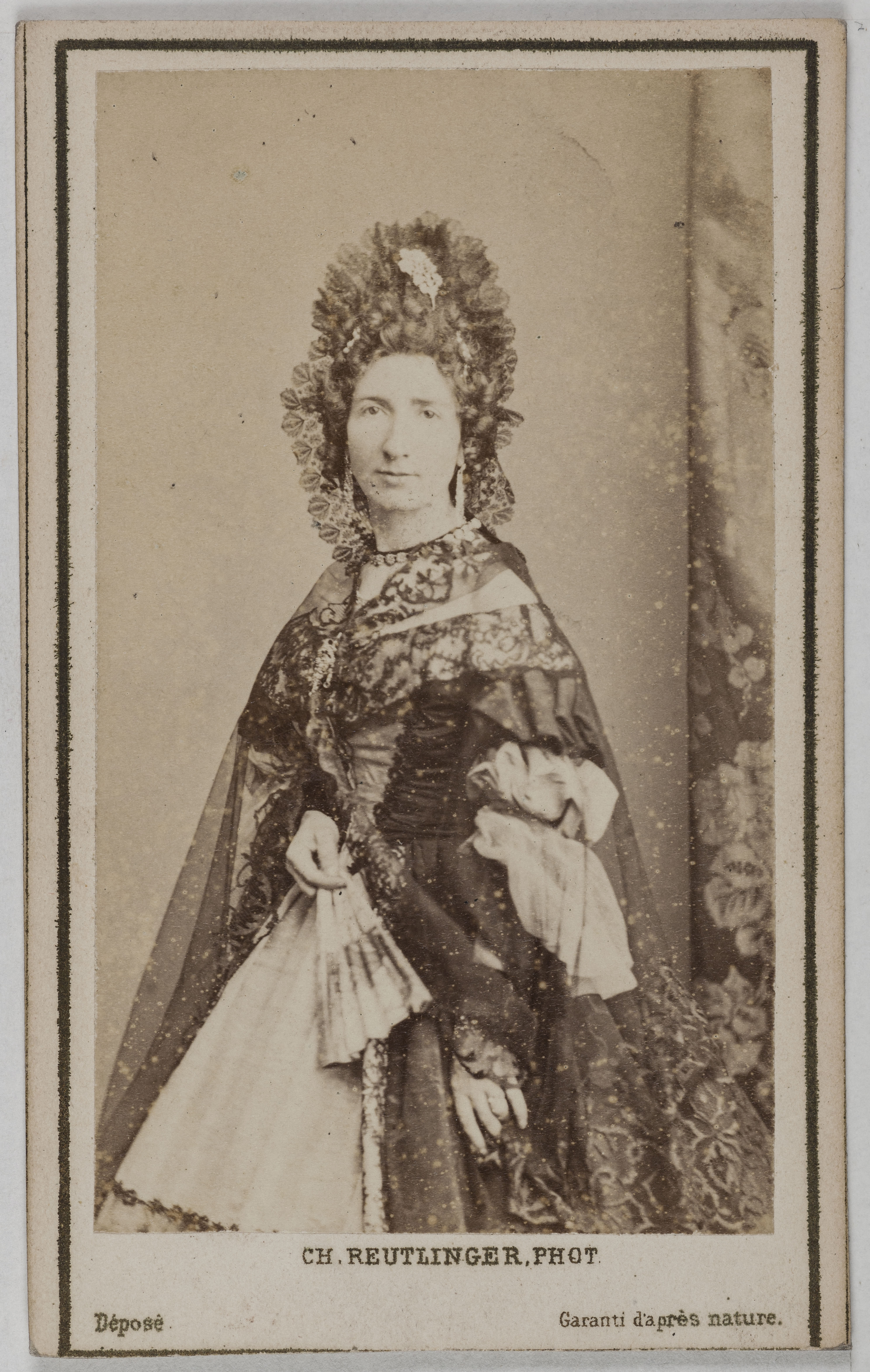 Charles Reutlinger, Portrait de Julie, Clémentine, Catherine Jouassain (1829-1902), (actrice à la Comédie française)