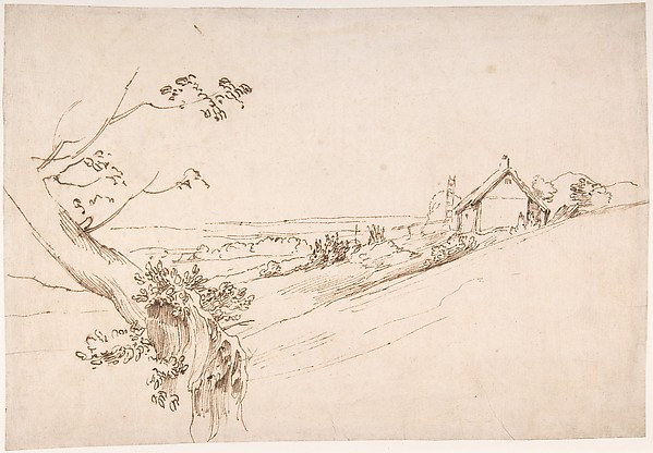 Anthony van Dyck, Landscape with a Gnarled Tree and a Farm
