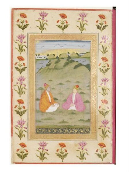 Unknown, two men seated in a landscape