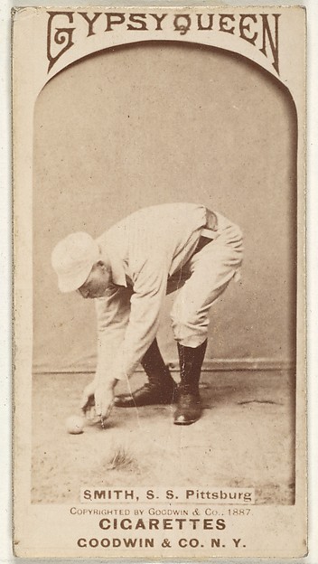 Goodwin & Company, Charles Marv "Pop" Smith, Shortstop, Pittsburgh, from the Old Judge series (N172) for Old Judge and Gypsy Queen Cigarettes