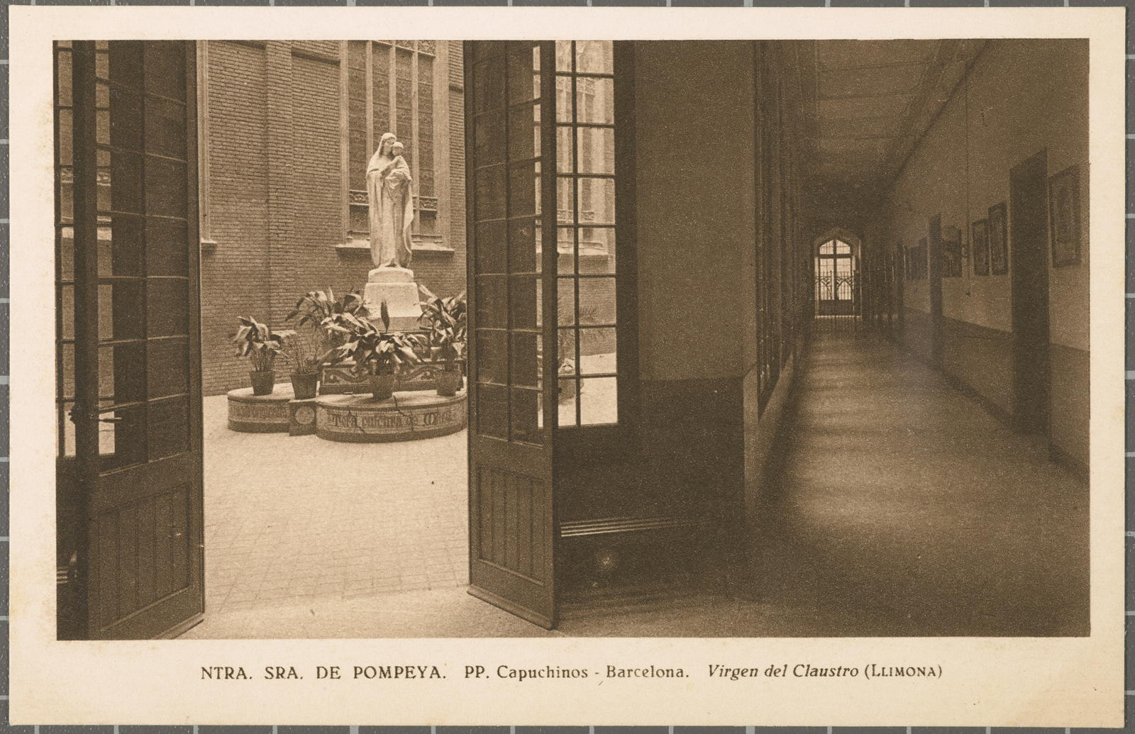 Desconegut, NTRA. SRA. DE POMPEYA. PP. Capuchinos - Barcelona. Virgen del Claustro (LLIMONA)
