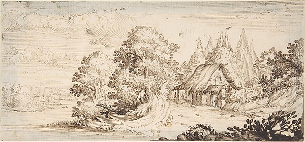 Jacques Callot, Landscape with Cottage