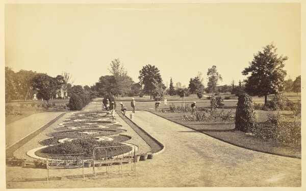 Unknown, [Flower Bed in front of the Baradari in Wingfield Park, Lucknow]