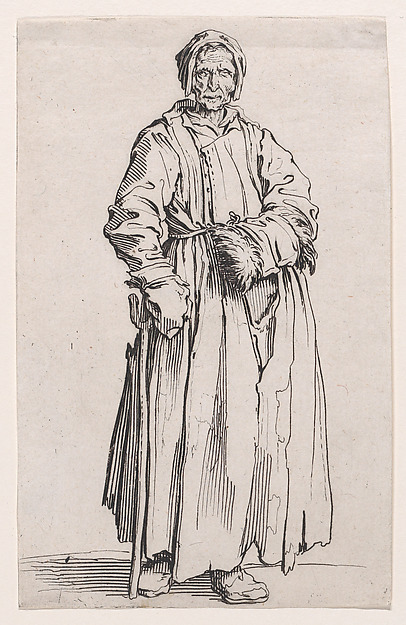 Jacques Callot, La Borgnesse (The Woman with One Eye), from "Les Gueux suite appelée aussi Les Mendiants, Les Baroni, ou Les Barons" (The Beggars, also called the Barons)