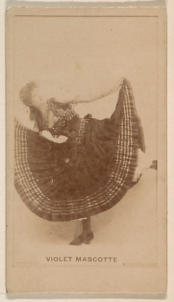 Kinney Brothers Tobacco Company, Violet Mascotte, from the Actresses series (N245) issued by Kinney Brothers to promote Sweet Caporal Cigarettes