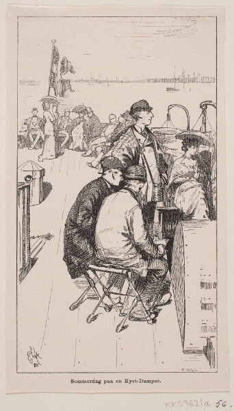 F. Hendriksen, Sommerdag på en kystdamper