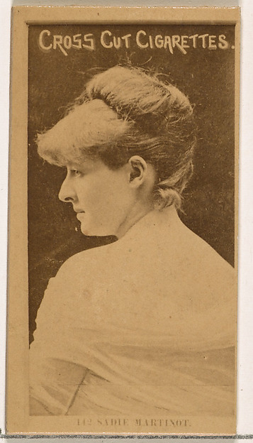 W. Duke, Sons & Co., Card Number 142, Miss Sadie Martinot, from the Actors and Actresses series (N145-2) issued by Duke Sons & Co. to promote Cross Cut Cigarettes