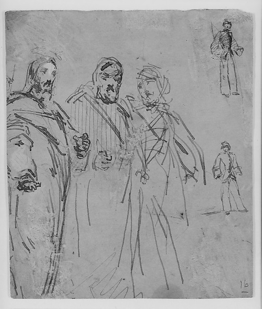 James McNeill Whistler, Christ and Two Figures (from Sketchbook)