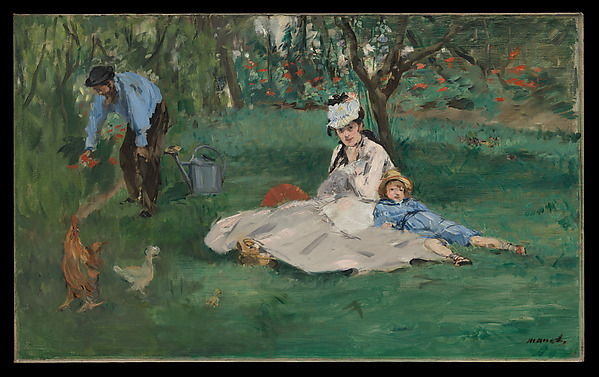 Edouard Manet, The Monet Family in Their Garden at Argenteuil